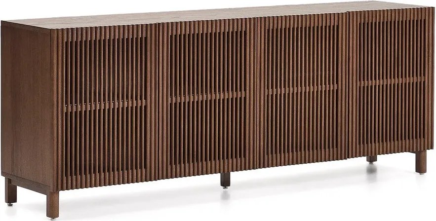 Tmavohnedá komoda v dekore orecha 181x71,5x42,5 cm Beyla – Kave Home