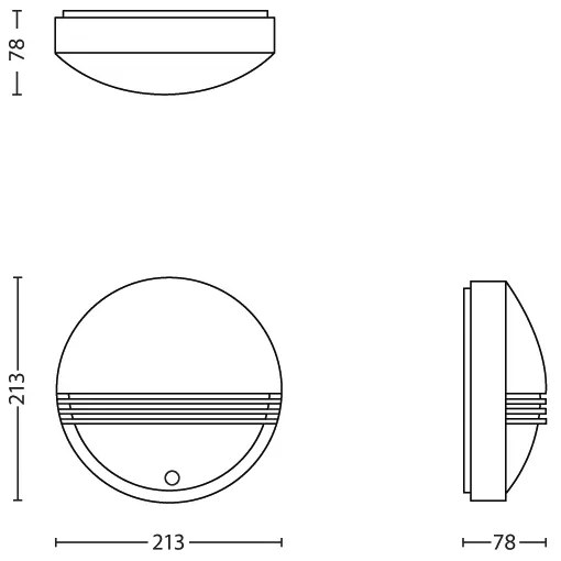 Philips 17297/30/16 -LED Vonkajšie svietidlo so senzorom YARROW 1xLED/6W/230V IP44