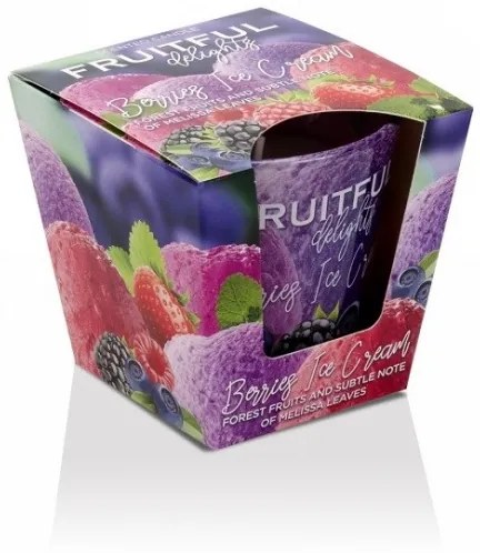 Sviečka v skle Fruitful delights Berries Ice Cream 115 g