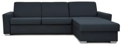 Rozkladacia rohová sedacia súprava LEKA modrá s úložným priestorom, do L