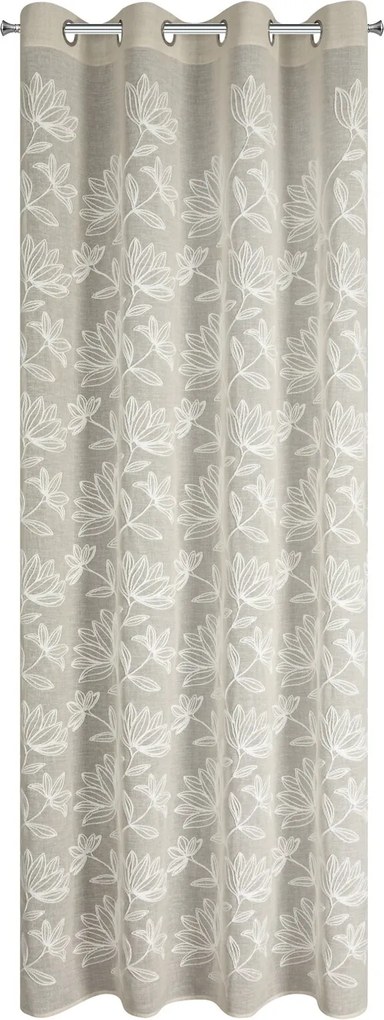 ZÁVES NA KRÚŽKOCH SUZI 140X250 CM KVETY