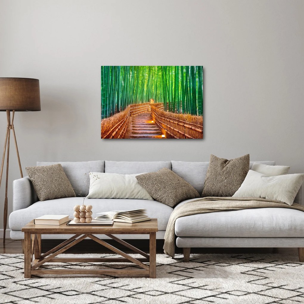 Obraz - Japonský bambusový les (70x50 cm)