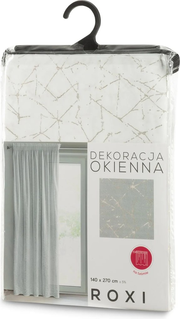 ZÁCLONA NA PÁSKE ROXI 140X270 CM BIELA