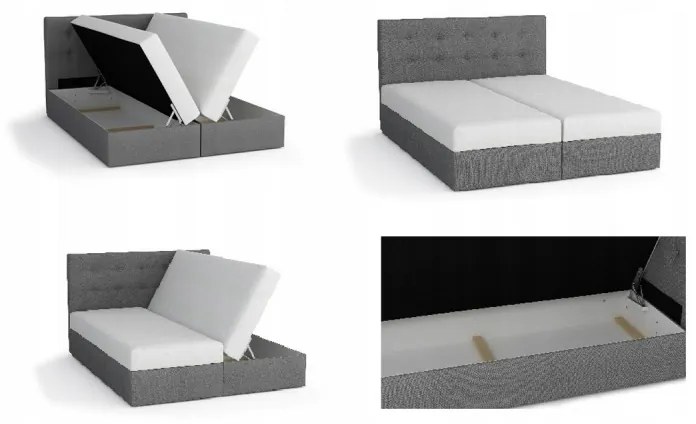 Moderná posteľ s úložným priestorom 160x200 STIG II - hnedá