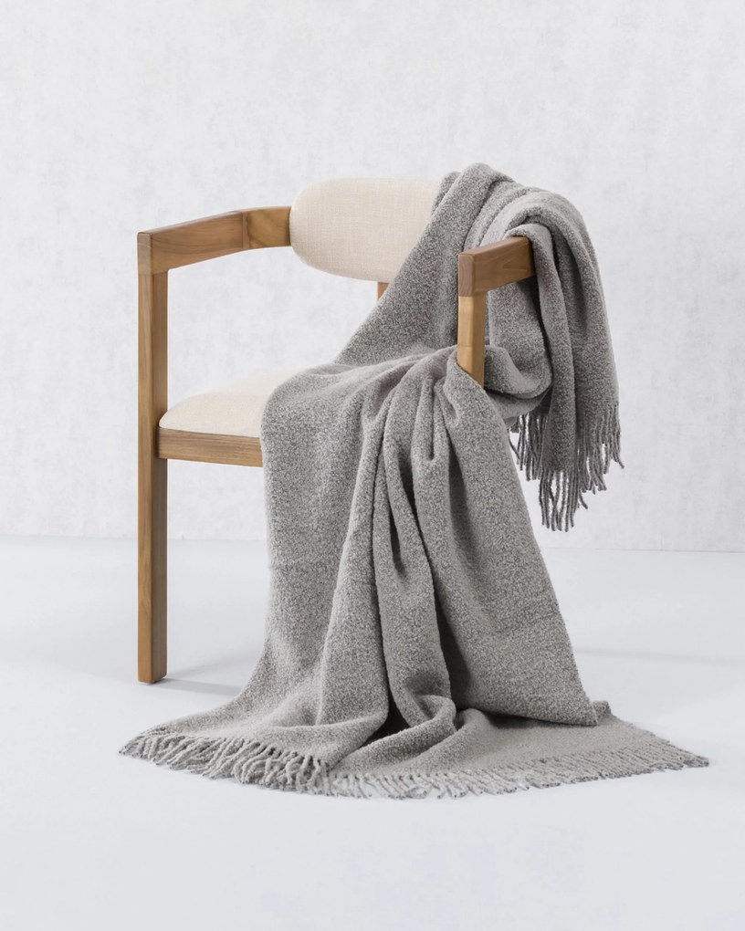 Deka Boucle 140x200cm silver grey