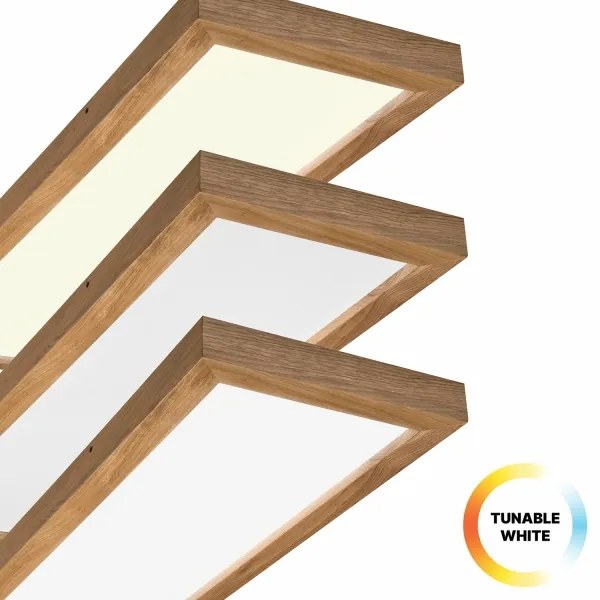 Brilagi-LED Stmievateľné svietidlo WOODY FRAME LED/50W/230V dub 120x30 cm IP44 +DO