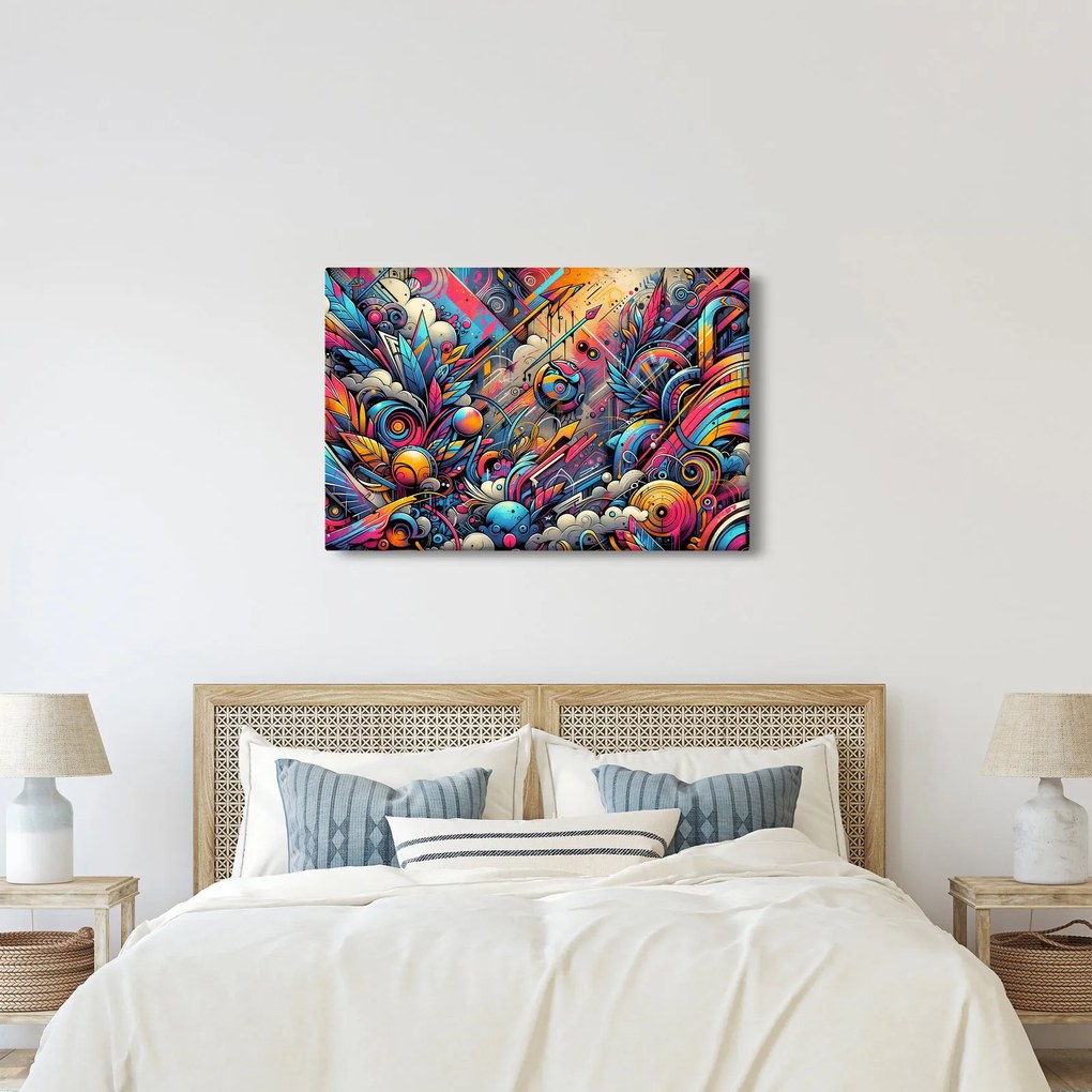 Obraz - Pestrofarebné graffiti (90x60 cm)