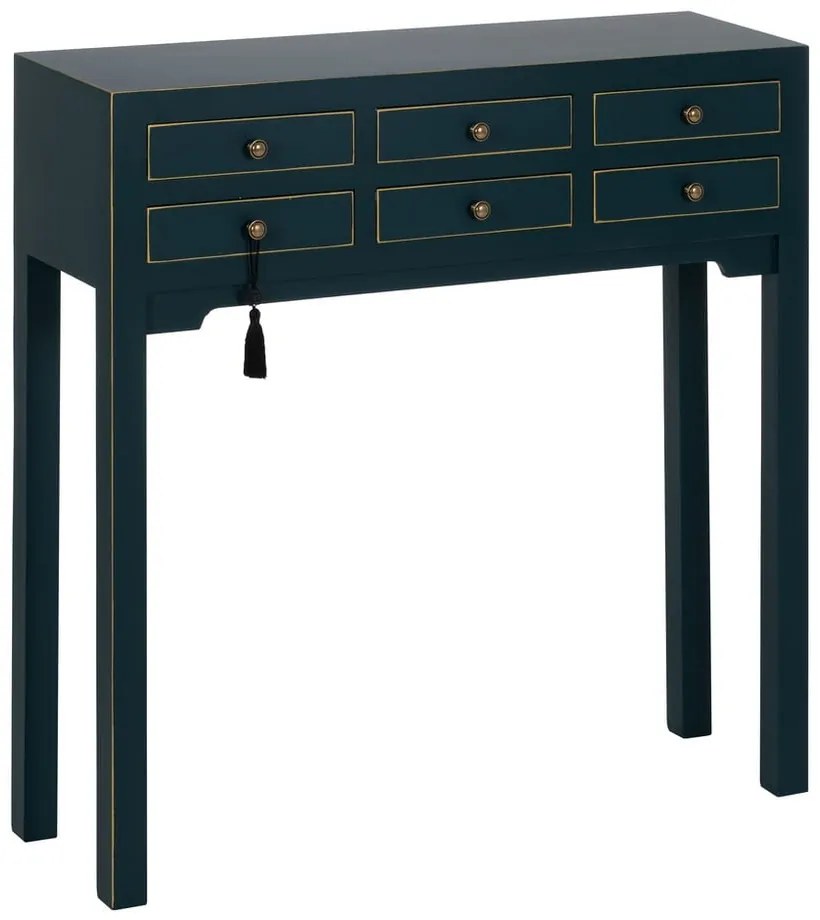 Modrý konzolový stolík 26x85 cm Diana – Ixia