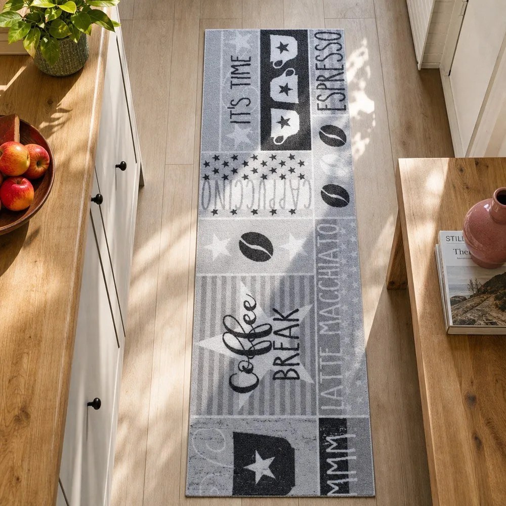 Sivý koberec behúň 50x150 cm Its Time for Espresso – Hanse Home