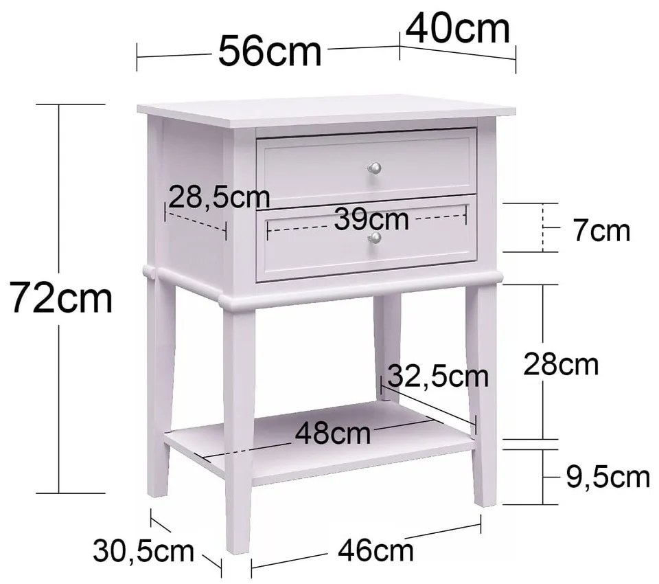 Zelený nočný stolík Franklin – Støraa