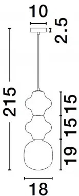 LED zeleno-žlté moderné svietidlo Clio 2