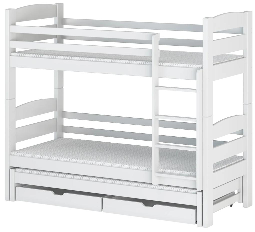 Detská poschodová posteľ 90 cm Celsa (biela) (s roštami). Vlastná spoľahlivá doprava až k Vám domov. 615025