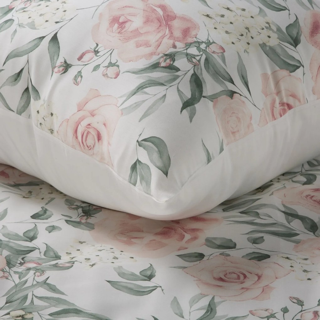 SATÉNOVÉ OBLIEČKY SPRING 13 160X200 CM, 2KS 70X80 CM VZOROVANÉ