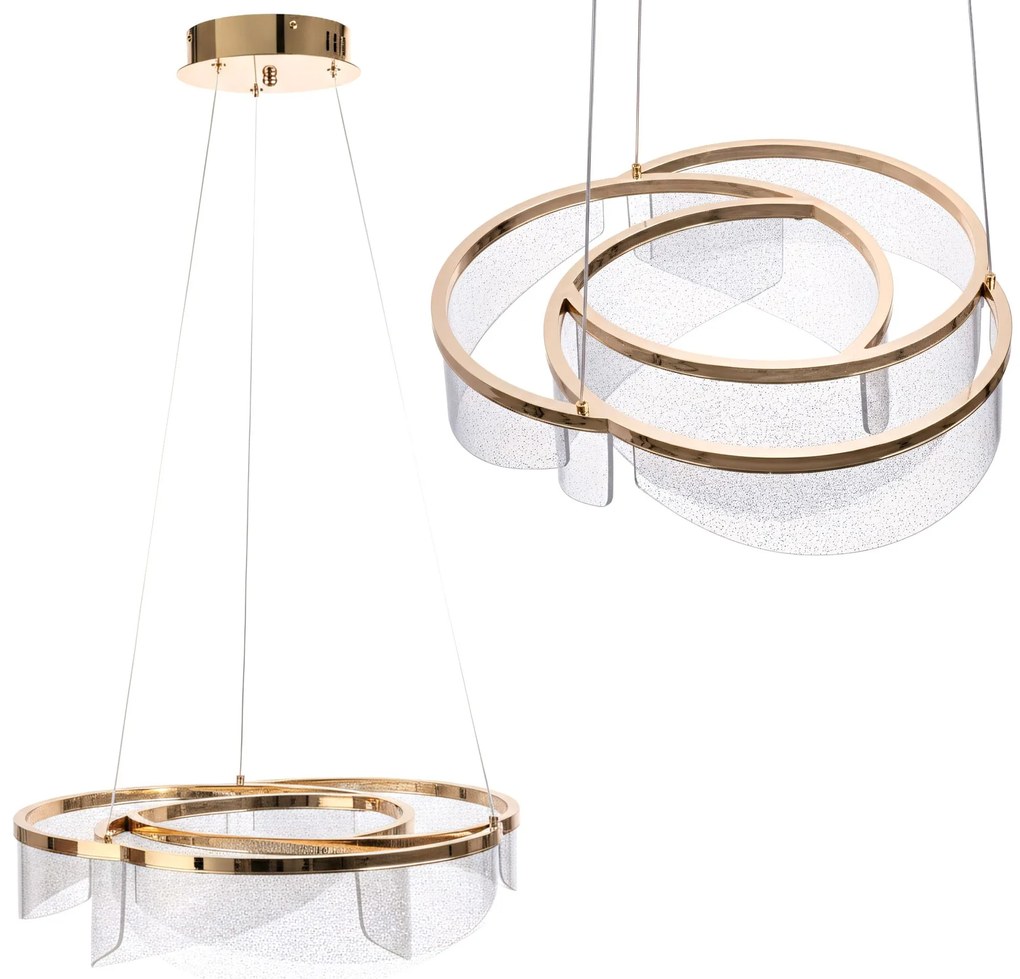 Toolight Toolight, stropné svietidlo 50cm, 57W, 4000K, 4000lm, LED G138-CP, zlatá, OSW-02622