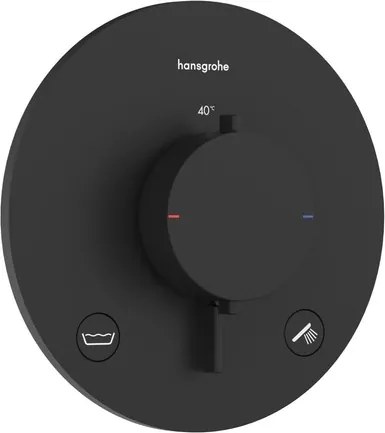 Hansgrohe Ecostat Comfort S sprchová a vaňová batéria bez podomietkového telesa matná čierna 33718670