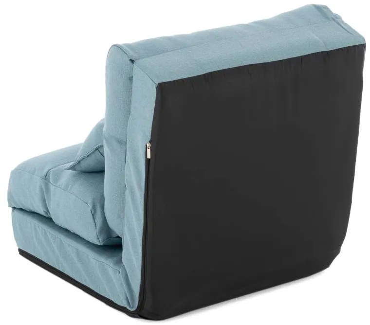 Pohodlné rozkladacie kreslo, 220 x 60 x 14 cm, svetlomodrá