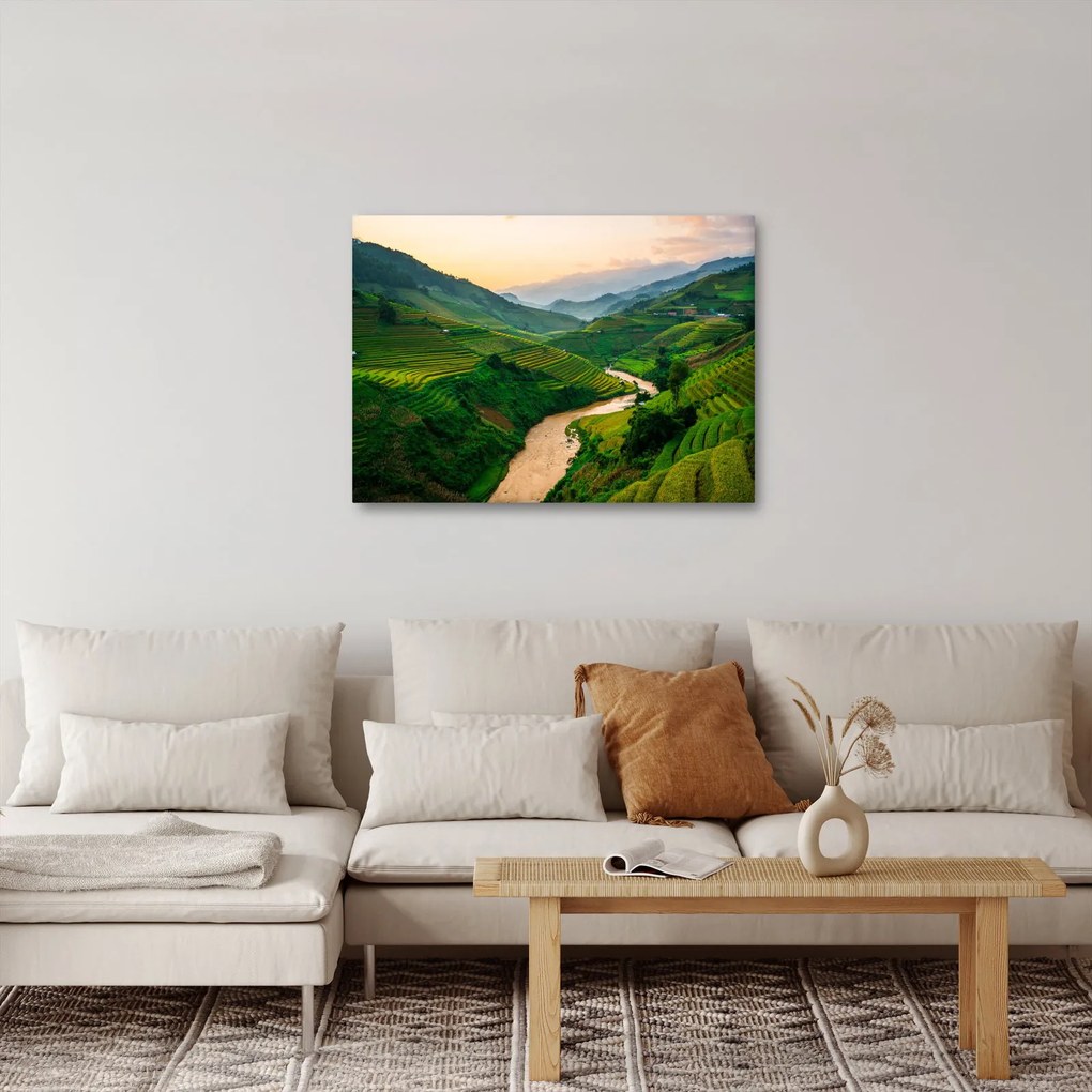 Obraz - Ryžové terasy II. (70x50 cm)