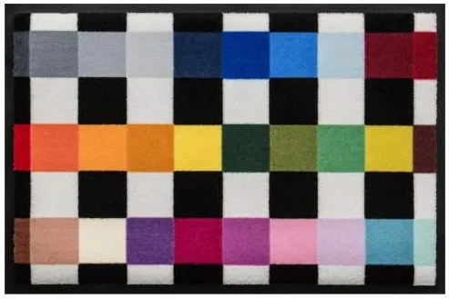 Geometrické vzory- premium rohožka - viacfarebná pepita (Vyberte veľkosť: 75*50 cm)