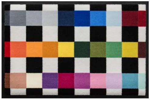 Geometrické vzory- premium rohožka - viacfarebná pepita (Vyberte veľkosť: 85*55 cm)