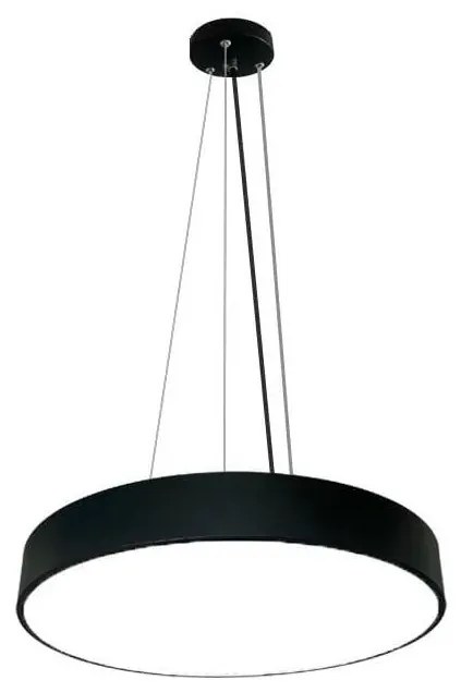 LED Stmievateľný luster na lanku LED/50W/230V 3000-6500K čierna + diaľkové ovládanie