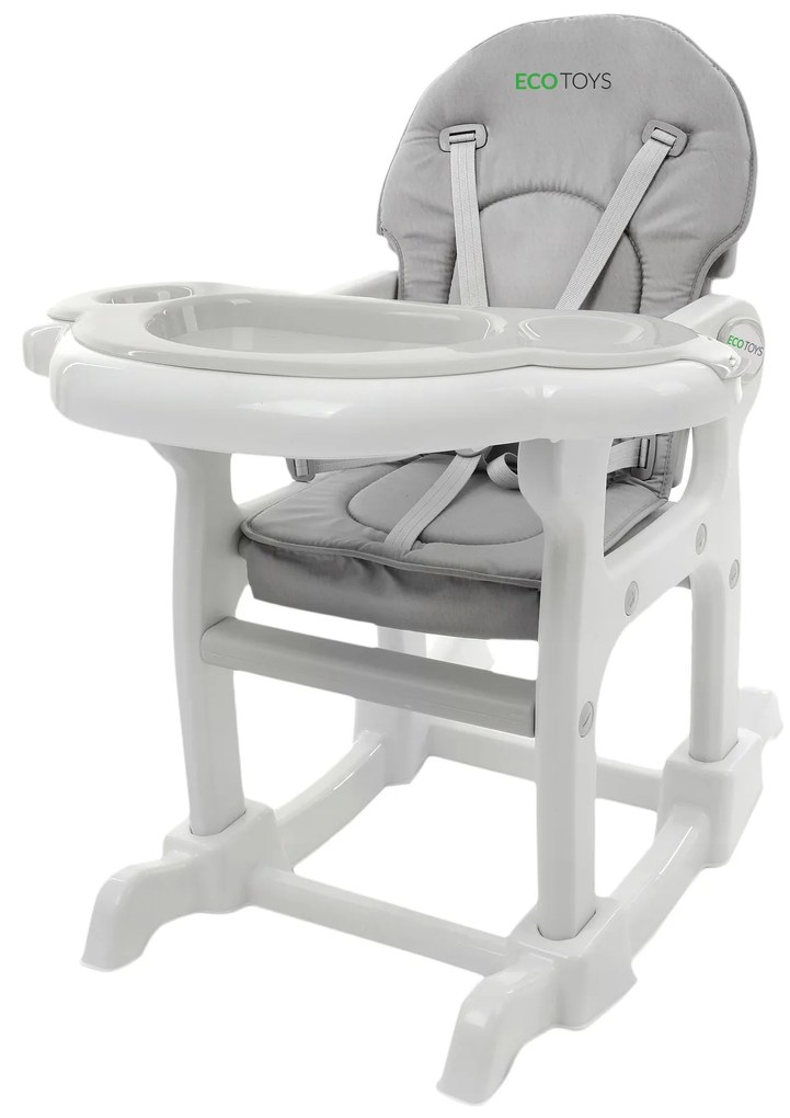 EcoToys Stolička na kŕmenie 3 v 1, hojdacie kreslo, stolička so stolom ECOTOYS