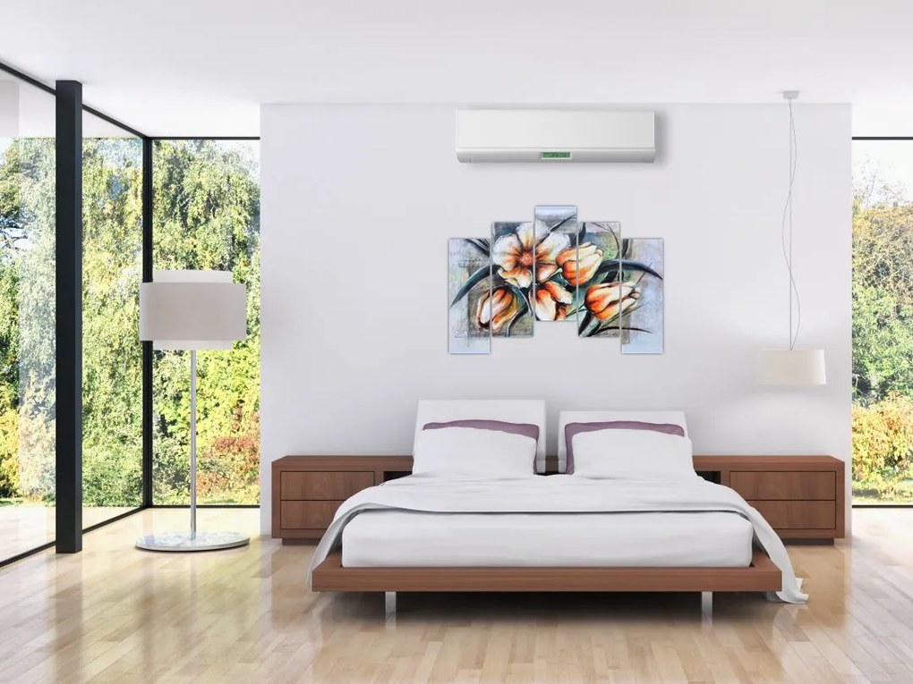 Obraz kvetov vo váze