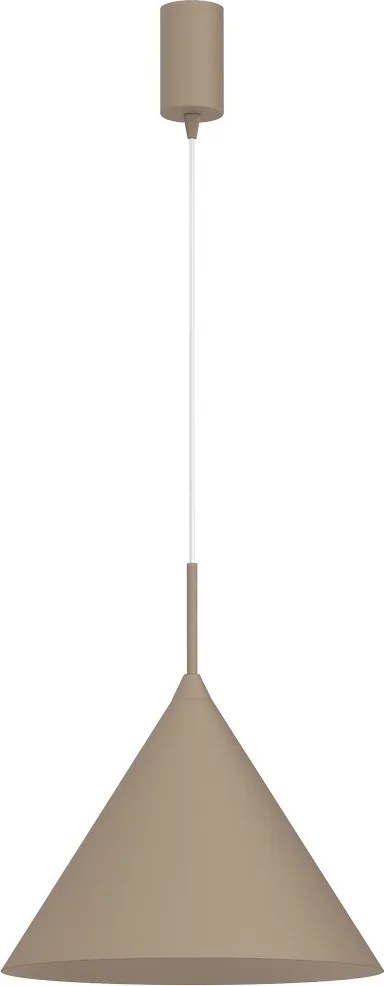 Závesné svietidlo Capital, 1x tmavobéžové kovové tienidlo, (fi 32cm), be