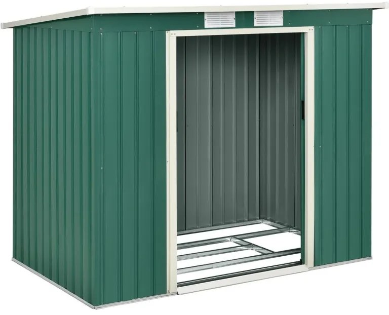 Záhradný domček na náradie, 267 x 181 cm, tmavozelený
