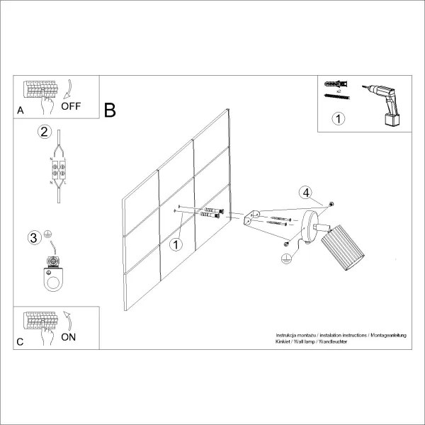 Brilagi - LED nástenné bodové svietidlo CRESTO 1xGU10/10W/230V čierna