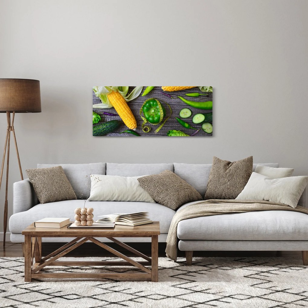 Obraz so zeleninou (120x50 cm)