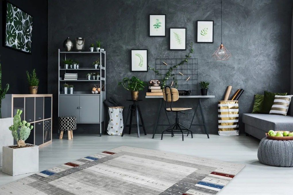 Obsession, AKCIA: 200x285 cm Ručne tkaný kusový koberec Legend of Obsession 320 Multi, šedá, kancelária