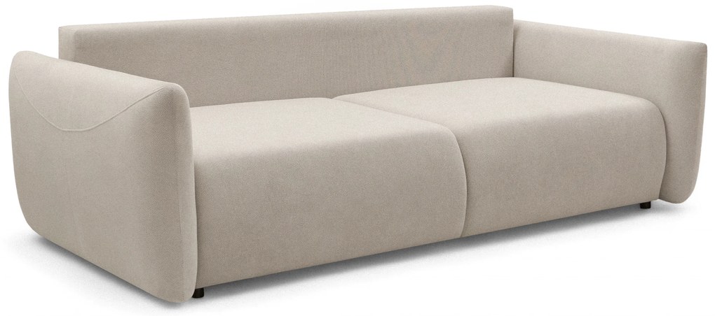 Rozkladacia pohovka Calma - béžová hydrofóbna pletenina Curio 09