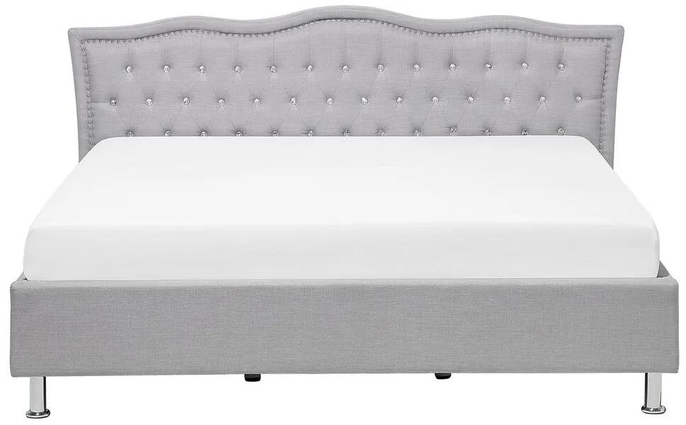 Manželská posteľ 160 cm MATH (s roštom a úl. priestorom) (sivá). Vlastná spoľahlivá doprava až k Vám domov. 1007360