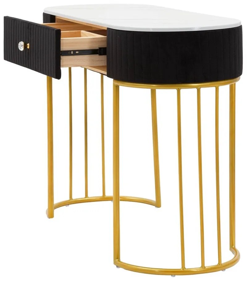 Konzolový stolík v čierno-zlatej farbe 43x100 cm Montpellier – Mauro Ferretti