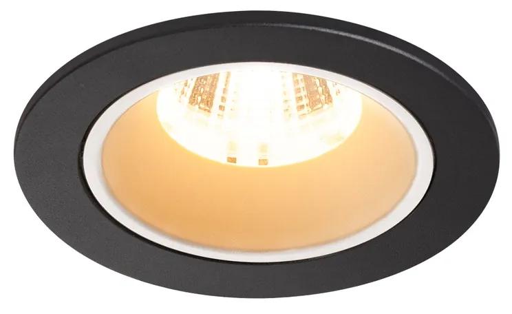 Stropné svietidlo SLV NUMINOS® DL S vnitřní LED zápustné stropné svietidlo čierna/biela 3000 K 55° včetně listových pružin 1003800