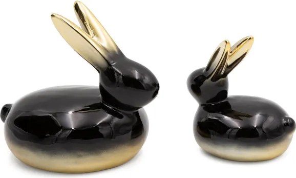 Veľkonočná dekorácia FIG 199 D čierna / zlatá (2 ks)