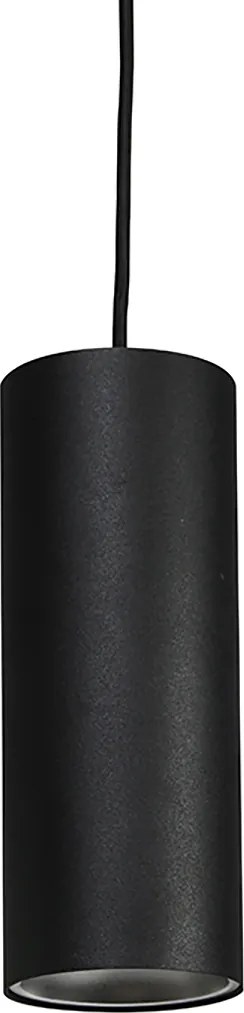 Dizajnové závesné svietidlo čierne vrátane adaptéra na lištu 3-fázové - 3-fázové Tubo