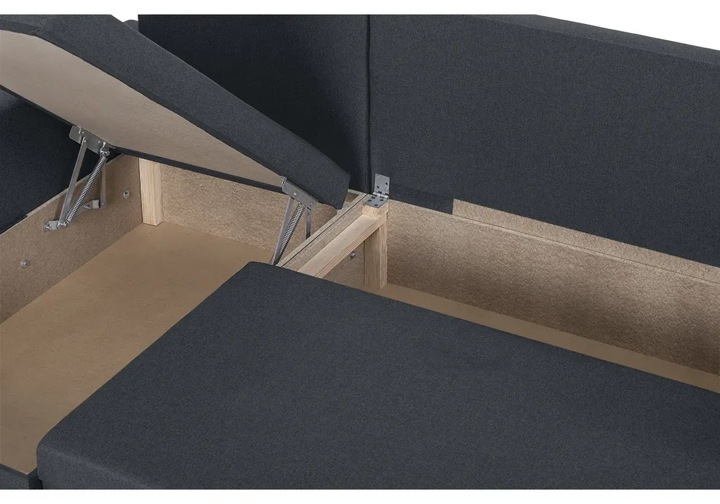 Rozkládací rohová sedací souprava DORIS Šedá