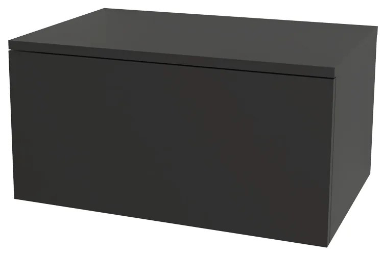 Mereo Ponte, kúpeľňová skrinka 70 cm, Multidecor, Čierna Supermat, MER-CN291CIPM