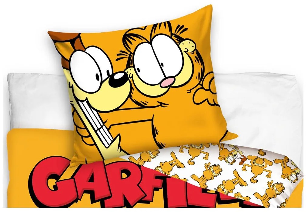 TipTrade Bavlnené obliečky 140x200 + 70x90 cm - Kocúr Garfield