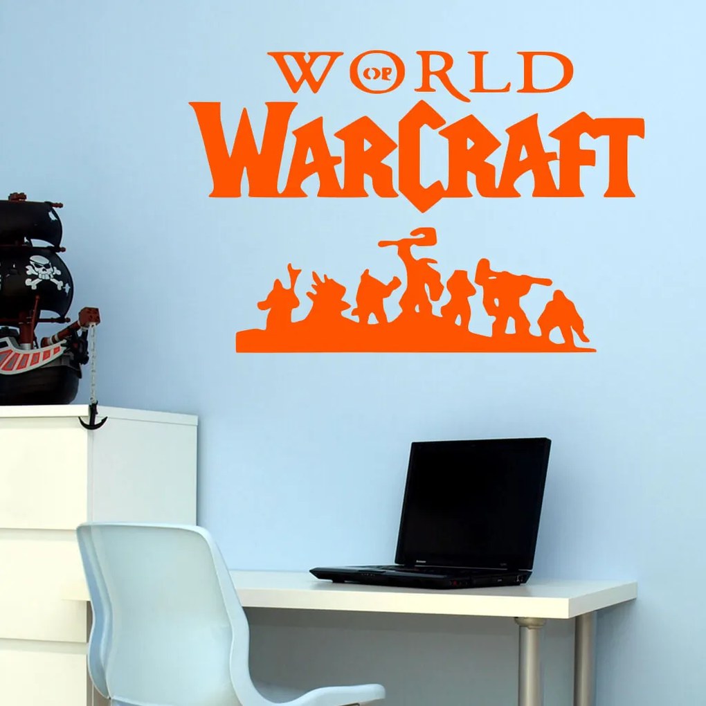 Veselá Stena Samolepka na stenu na stenu World of Warcraft Farba: černá