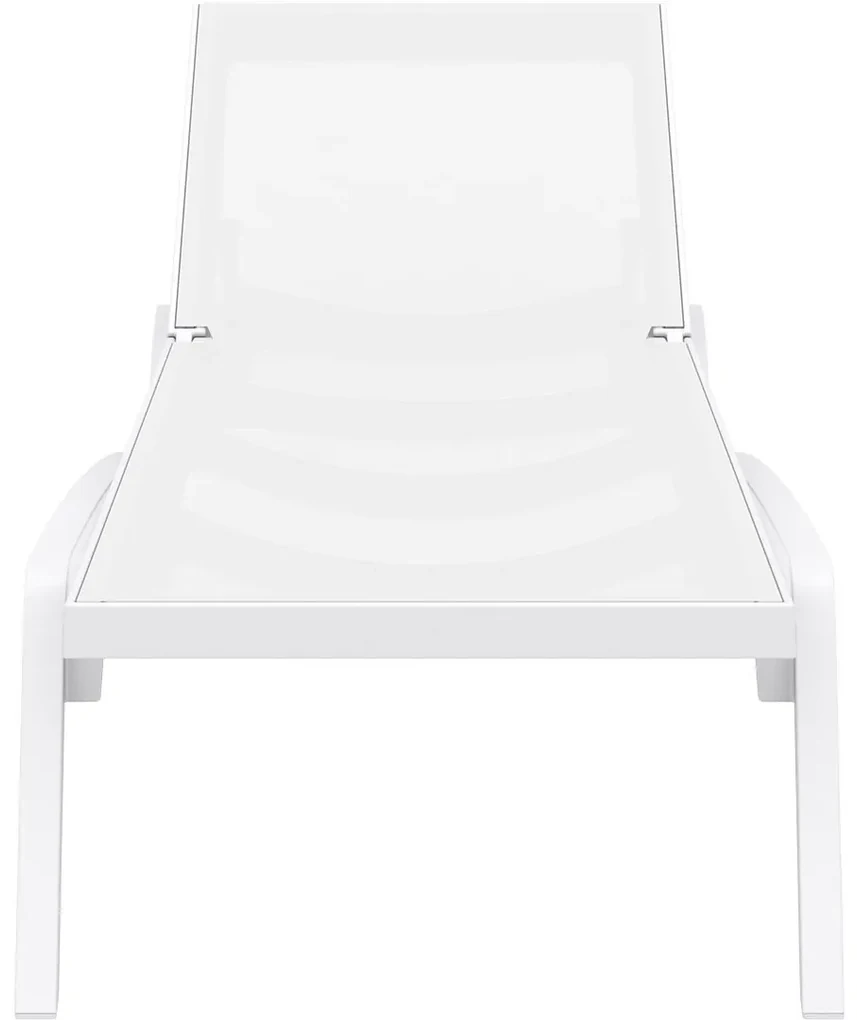 PACIFIC záhradné lehátko white/tuquoise