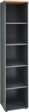 Vysoký regál Memphis, 45 cm, dub artisan/grafit%