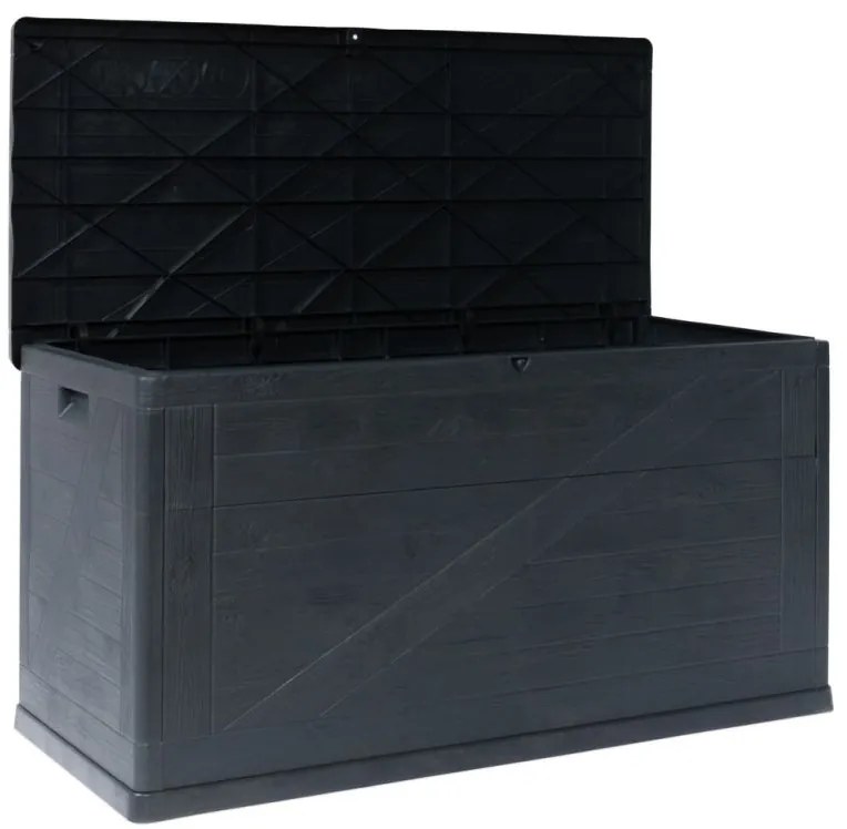 WOOD záhradný plastový úložný box 420 L, grafit