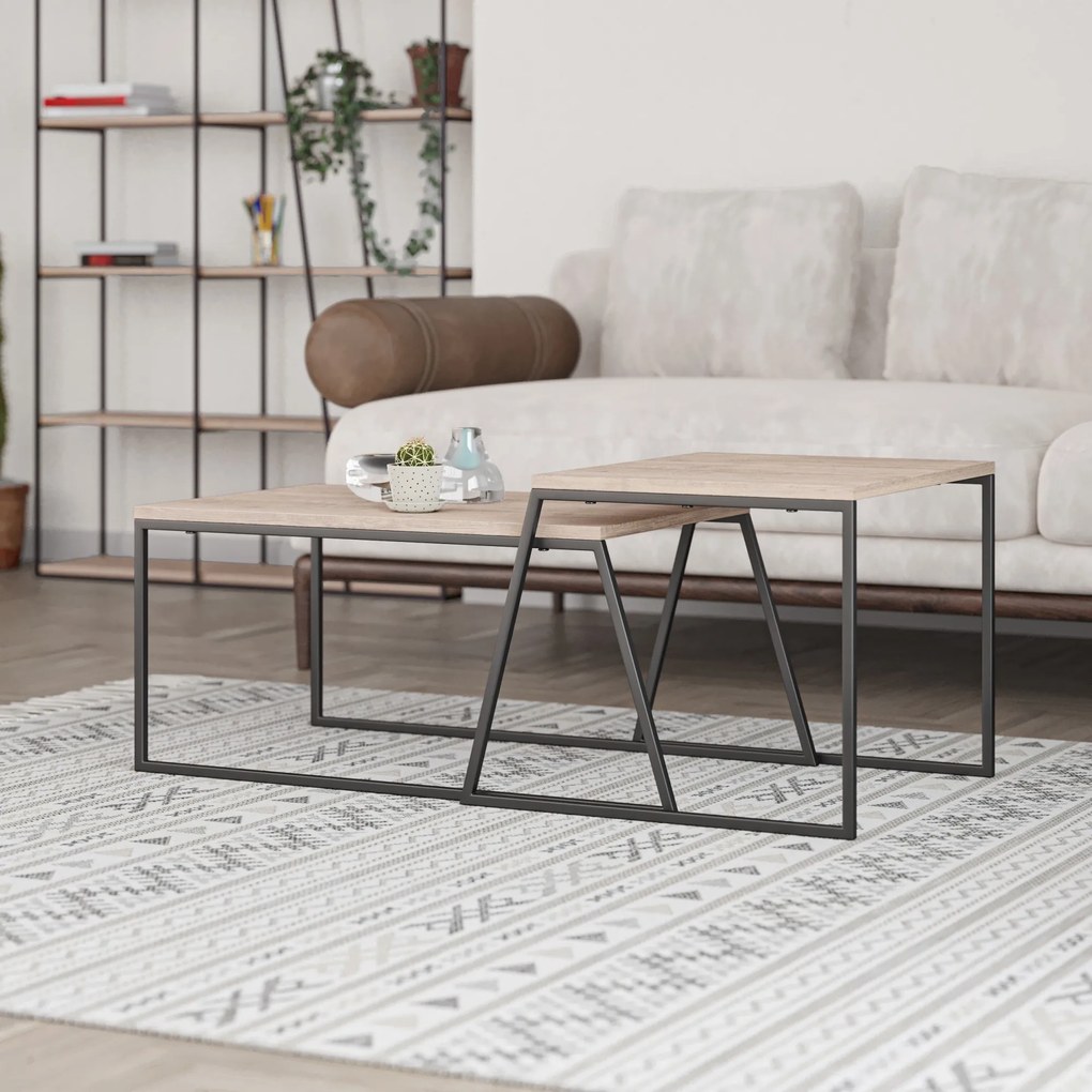 Konferenčný stolík Houseland Pal dub prírodný