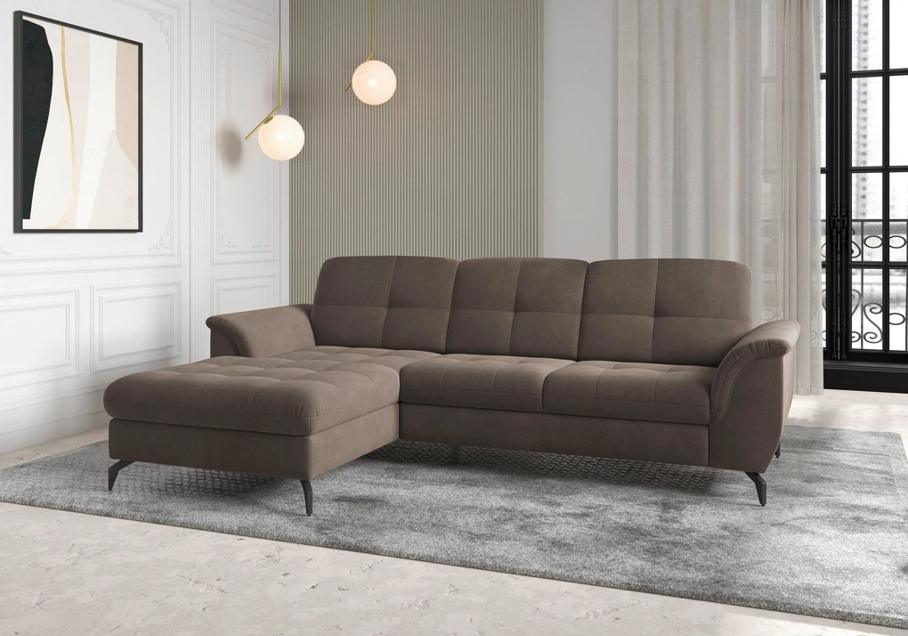 XXXLutz ROHOVÁ SEDAČKA, textil, tmavohnedá Sit & More - Sedačky - 000144013338