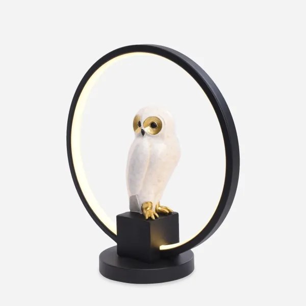 Zuma Line EX04F332U-1 - LED Stolná lampa SOWA LED/4W/5V čierna/biela