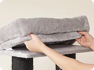 Škrabadlo pre mačky Jerry 160 cm sivé