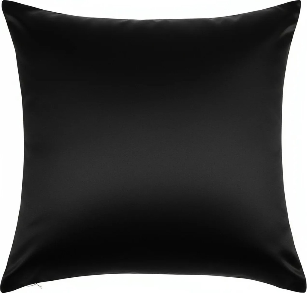 Hodvábna obliečka na vankúš čierna Rozmer: 50x70 cm