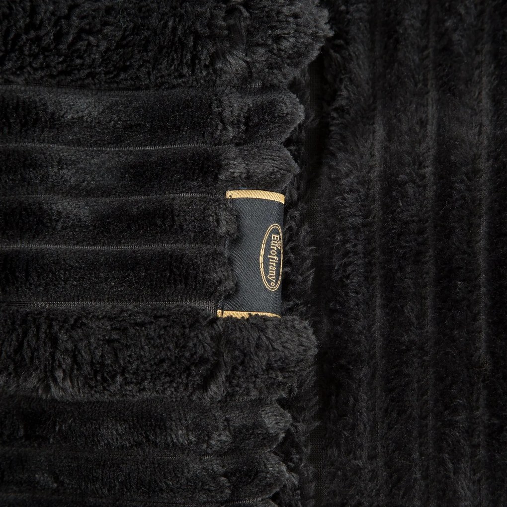 FLANELOVÁ DEKA NINA 200X220 CM ČIERNA